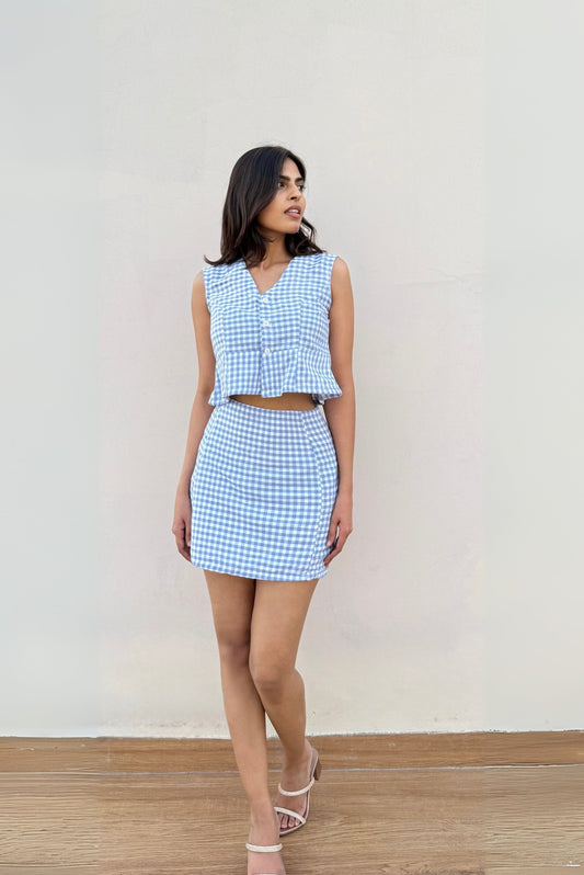 Blue Gingham Set