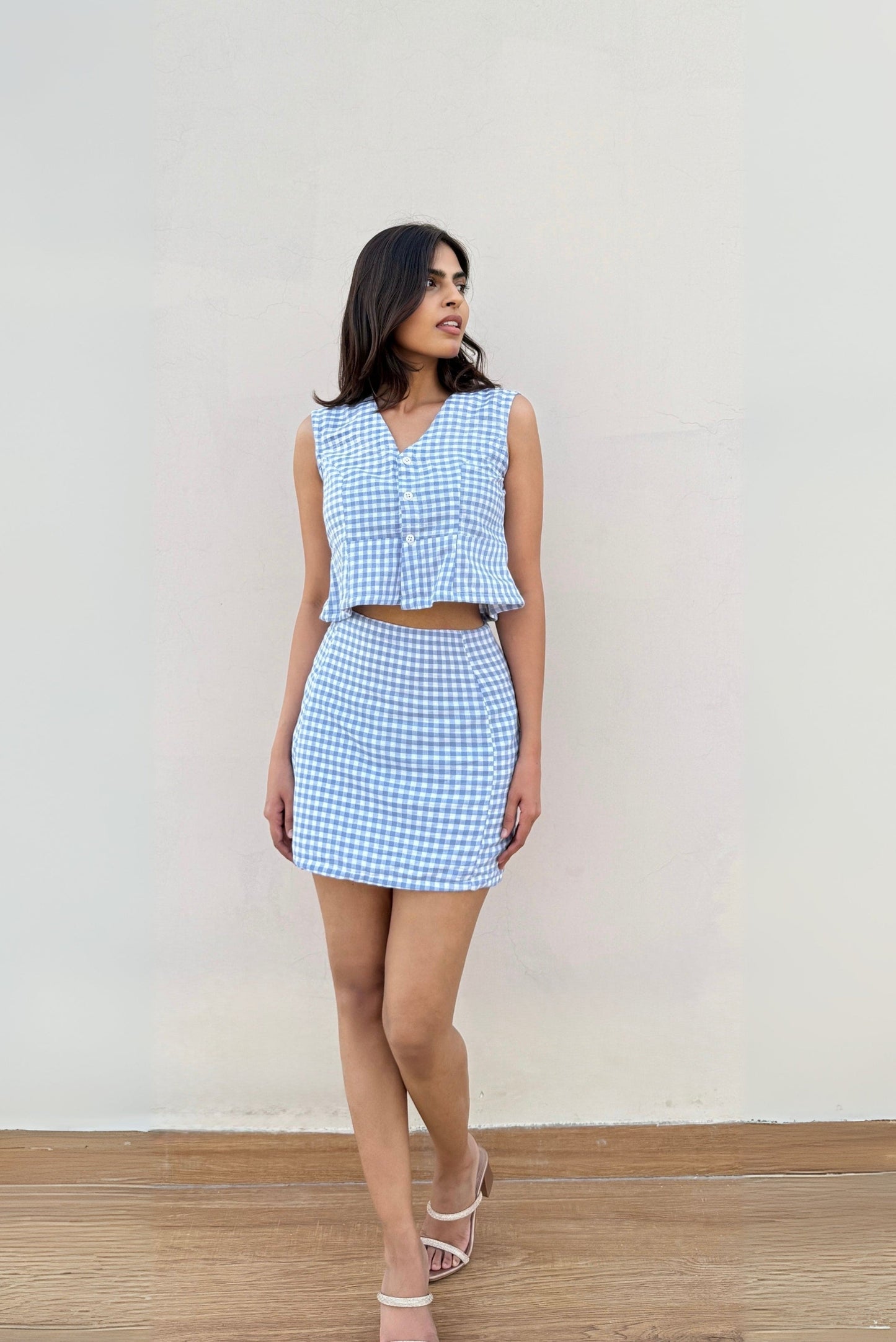 Blue Gingham Set