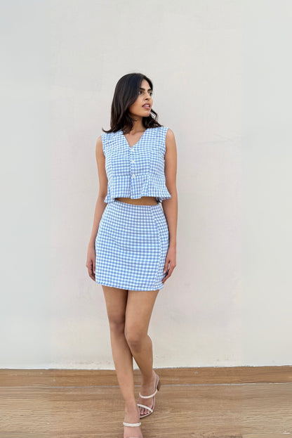 Blue Gingham Set