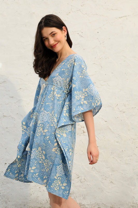 Blue Breeze Kaftan Side Pose