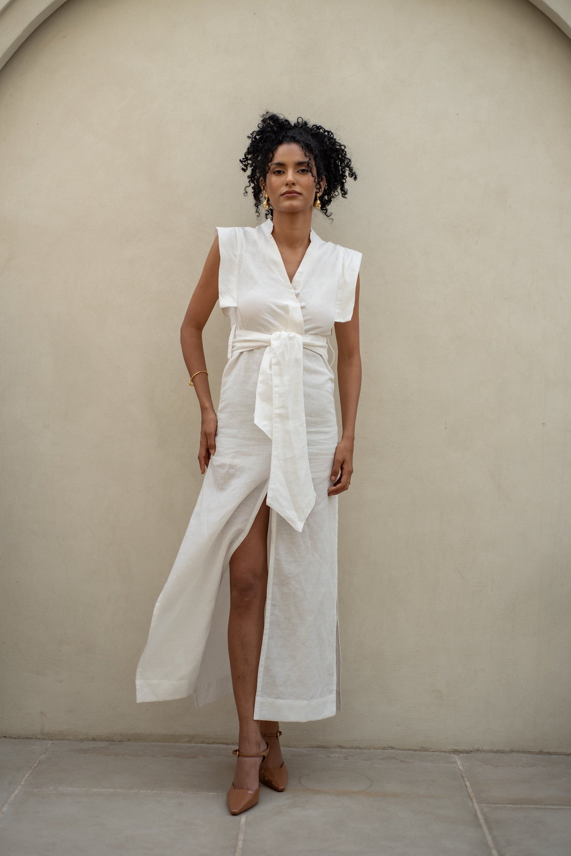 Ivory Linen Dress Sunscape Ivory Linen Dress Sunscape